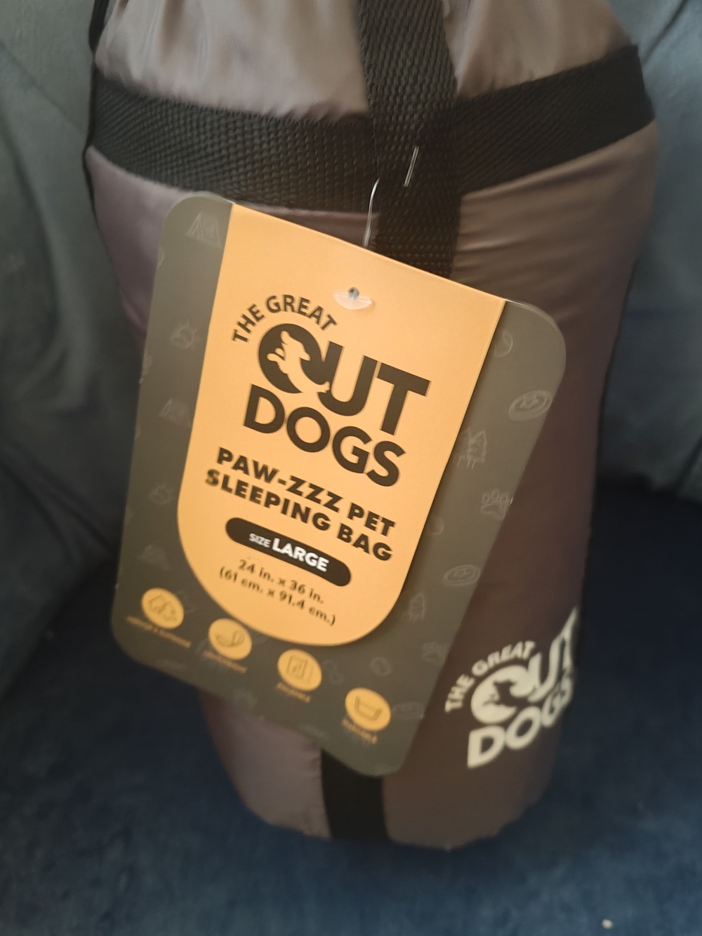 Paw-Zzz Pet Sleeping Bag - Brown
